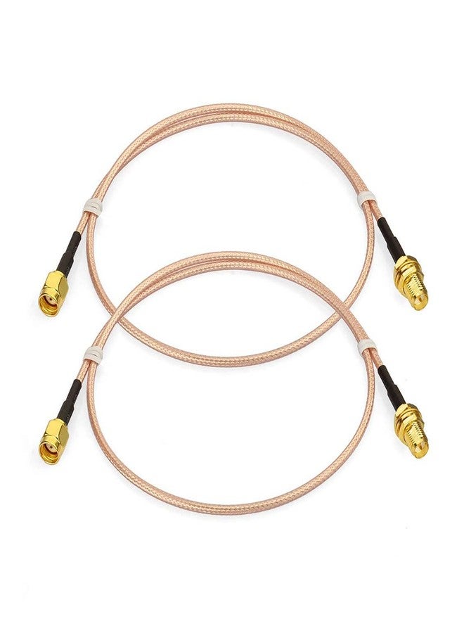 Bingfu WiFi Antenna Extension Cable (2-Pack) RP-SMA Male to RP-SMA Female Bulkhead Mount RG316 Cale 60cm 24 inch for WiFi Router Security IP Camera Wireless Mini PCI Express PCIE Network Card Adapter - Image 1